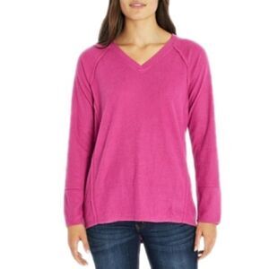 Wildfox Elderberry Haley Brushed Pink Sweater Top Pullover XL